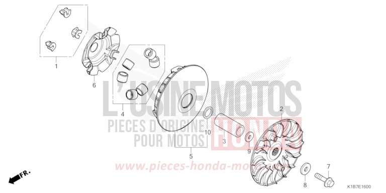 DRIVE FACE for Forza 350 MAT CYNOS GRAY METALLIC (NH312) from 2021